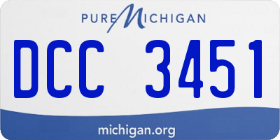 MI license plate DCC3451