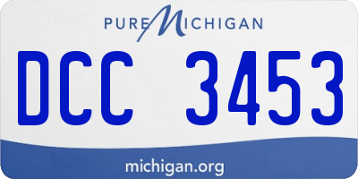 MI license plate DCC3453