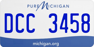 MI license plate DCC3458