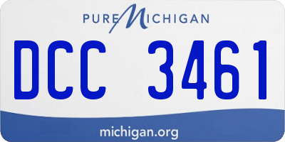 MI license plate DCC3461
