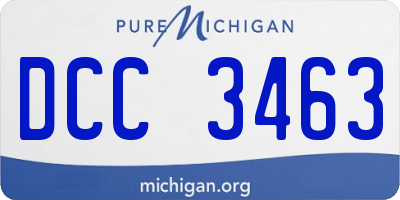 MI license plate DCC3463