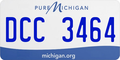 MI license plate DCC3464