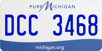 MI license plate DCC3468