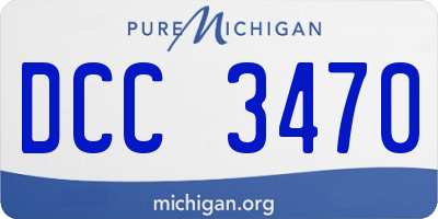 MI license plate DCC3470