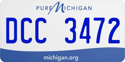 MI license plate DCC3472