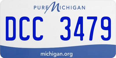 MI license plate DCC3479