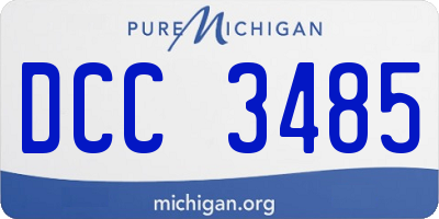 MI license plate DCC3485
