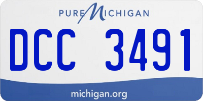 MI license plate DCC3491