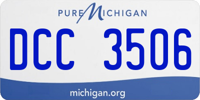 MI license plate DCC3506
