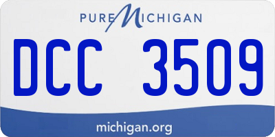 MI license plate DCC3509