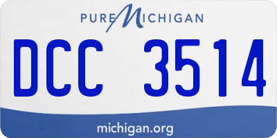 MI license plate DCC3514