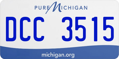 MI license plate DCC3515