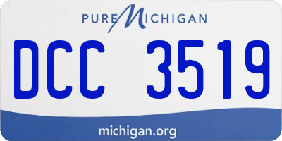 MI license plate DCC3519