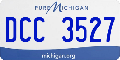 MI license plate DCC3527