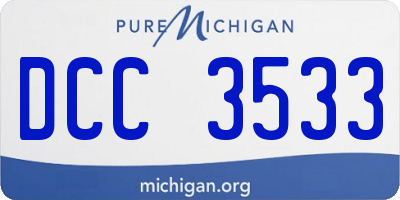 MI license plate DCC3533