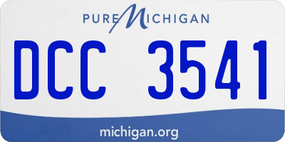 MI license plate DCC3541