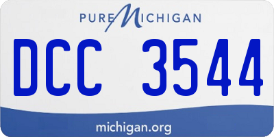 MI license plate DCC3544