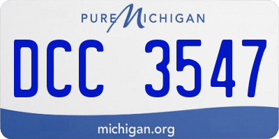 MI license plate DCC3547