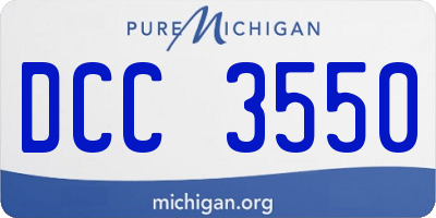 MI license plate DCC3550