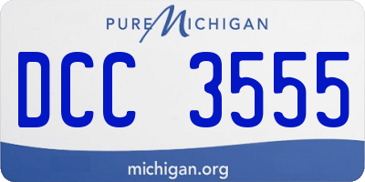 MI license plate DCC3555
