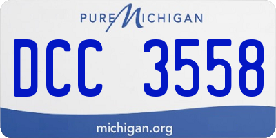 MI license plate DCC3558