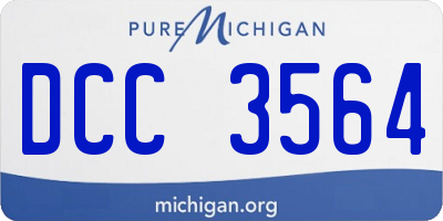 MI license plate DCC3564