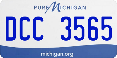 MI license plate DCC3565