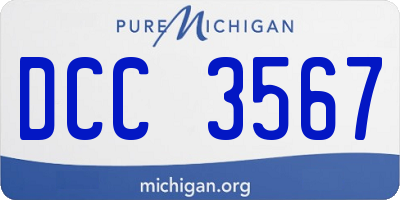 MI license plate DCC3567