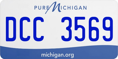 MI license plate DCC3569