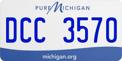 MI license plate DCC3570