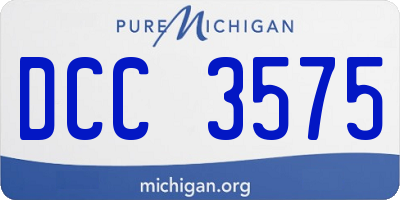 MI license plate DCC3575