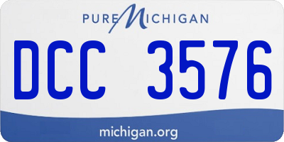 MI license plate DCC3576