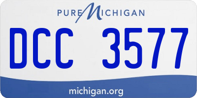 MI license plate DCC3577