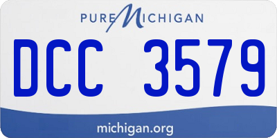 MI license plate DCC3579
