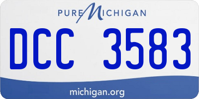 MI license plate DCC3583