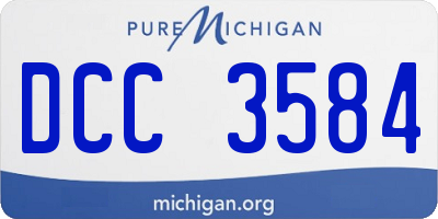 MI license plate DCC3584