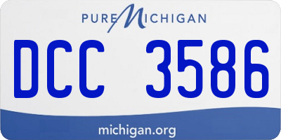 MI license plate DCC3586