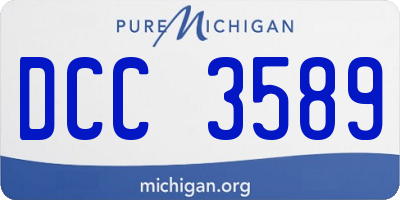 MI license plate DCC3589