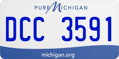 MI license plate DCC3591