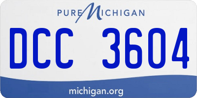 MI license plate DCC3604