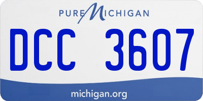 MI license plate DCC3607
