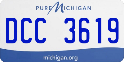 MI license plate DCC3619