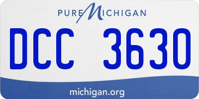 MI license plate DCC3630