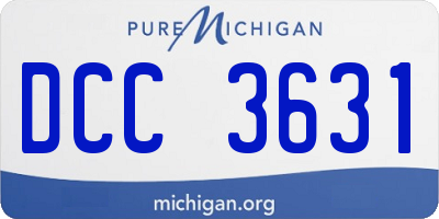 MI license plate DCC3631