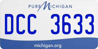MI license plate DCC3633