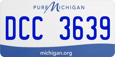 MI license plate DCC3639