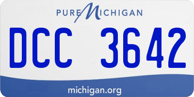MI license plate DCC3642