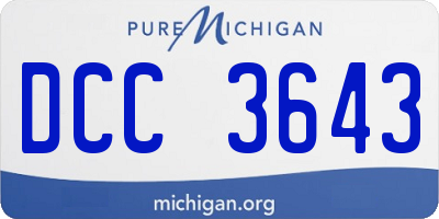 MI license plate DCC3643