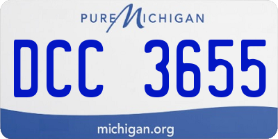 MI license plate DCC3655