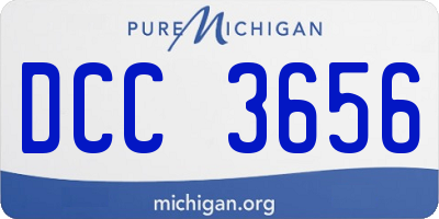MI license plate DCC3656